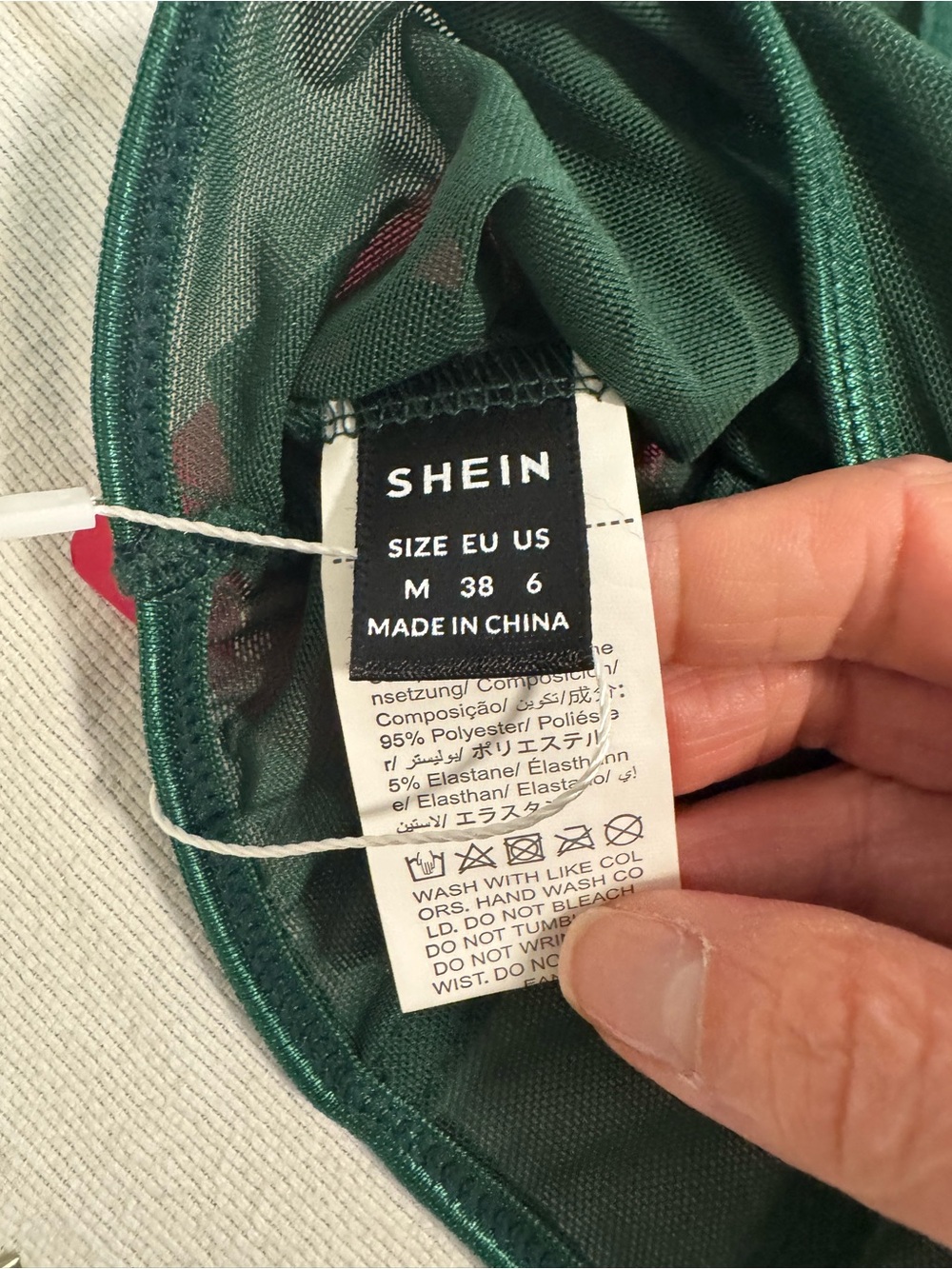 SHEIN Dark Green Lace Bustier Bandeau Top - Picture 9 of 9